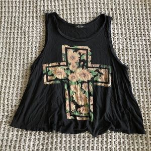 Black Flowy Tank Top